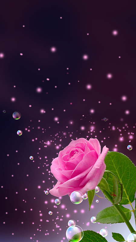 唯美梦幻花朵h5手机背景