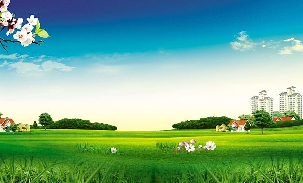 清明节踏春春游广告背景