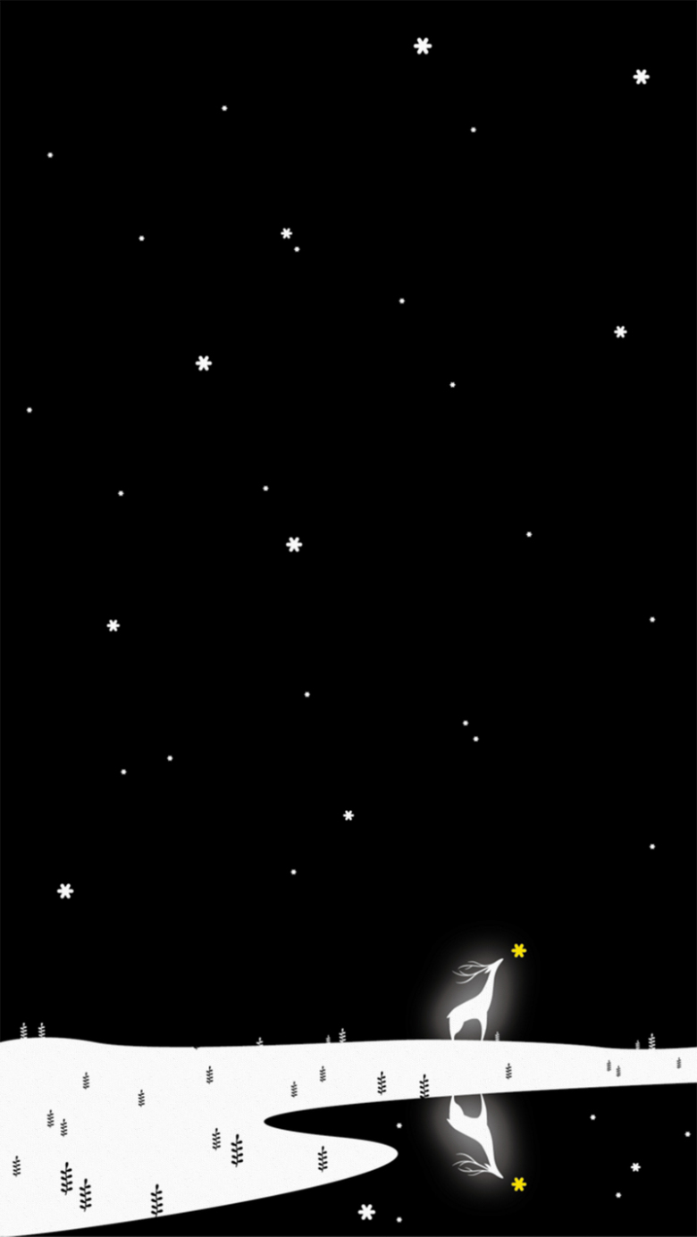 夜空下的麋鹿海报背景