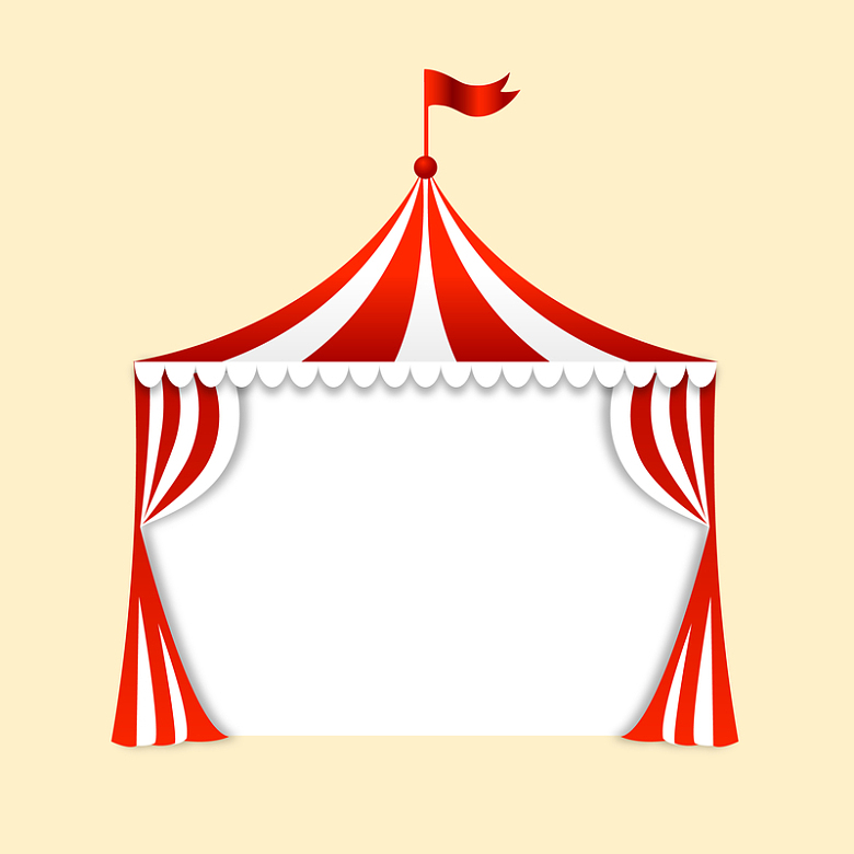 马戏团帐篷设计演出广告背景