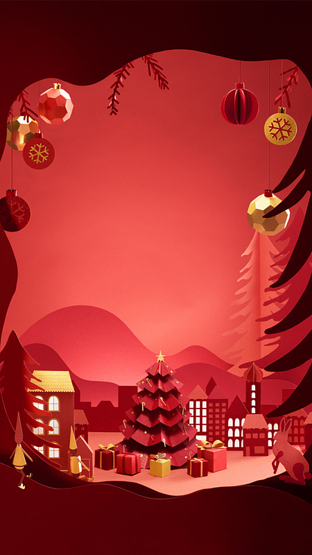 狂欢红色圣诞节h5图