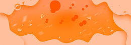 双11促销简约几何橙色banner