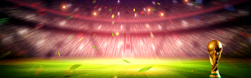 世界杯足球炫彩banner背景