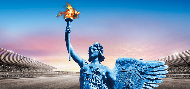 女神像奥运火炬