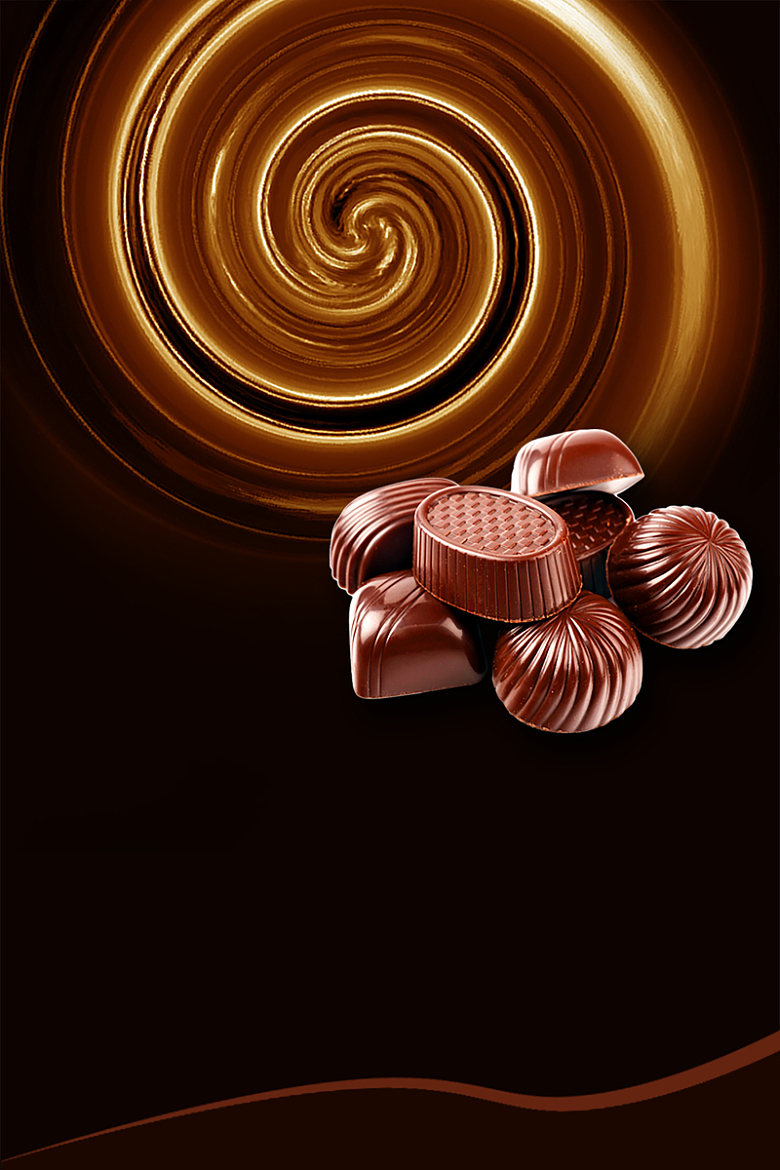 创意巧克力美食背景