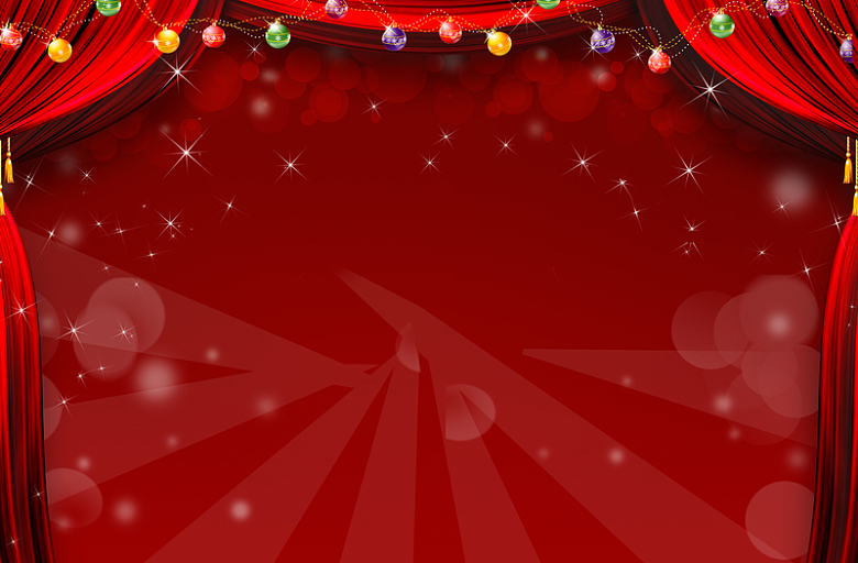 圣诞狂欢红色帘幕背景