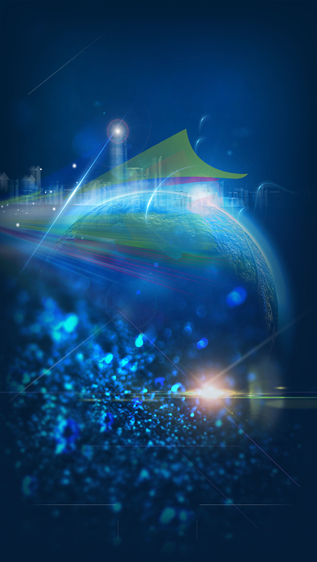 蓝色科技海报背景