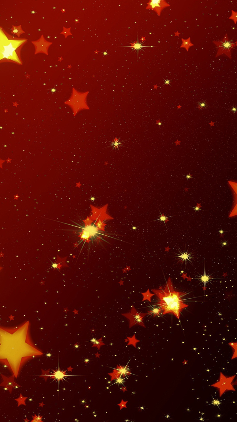 红色底纹星星点缀背景h5背景素材