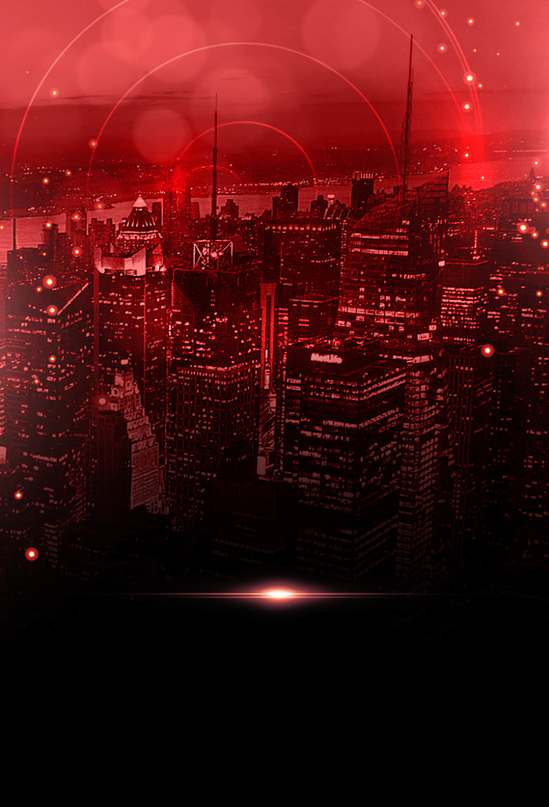 红色城市激情海报背景