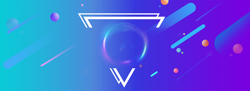 双十一大促简约蓝色三角banner