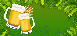 天猫啤酒节绿色背景淘宝天猫电商banner