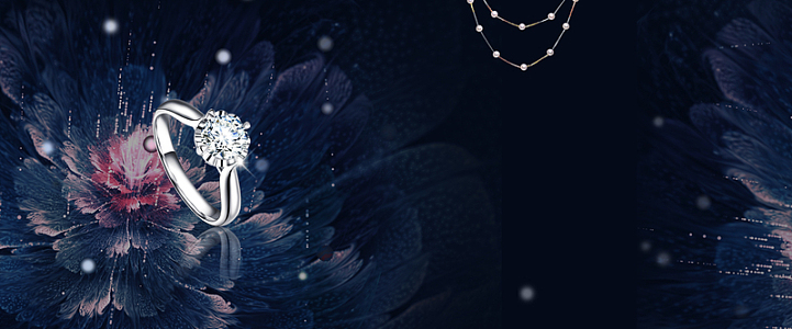 首饰促销海报banner(1920x800)psdpng白色丝滑奢侈品珠宝背景(1920x