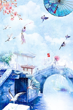 中国风醉江南梦如画