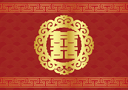 金色古典喜字背景素材