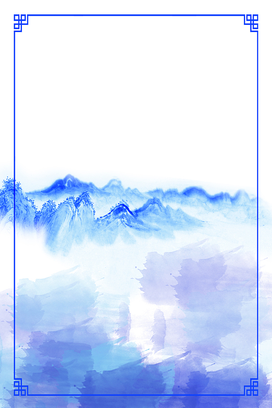 中国风青花瓷背景素材