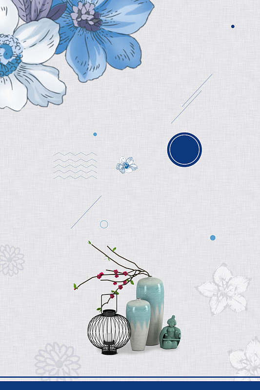 创意古典陶艺宣传海报背景