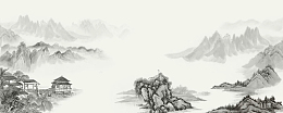 中国水墨等山水风景背景素材