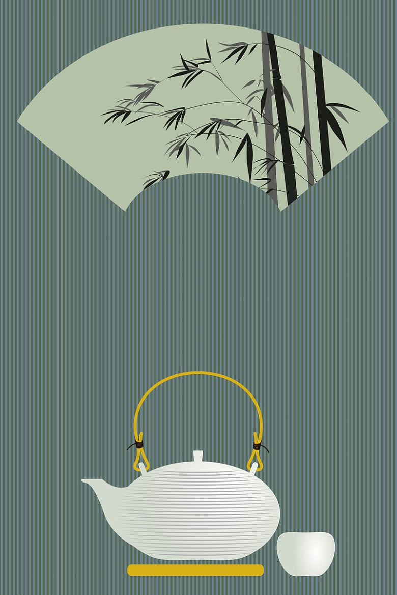 中国传统茶道海报背景素材