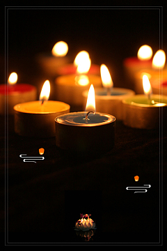 祭祀先祖古风模板(1098x1647)png中国寒衣节海报(1058x1210)psdpng