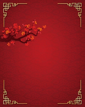 矢量中国风纹理梅花背景素材