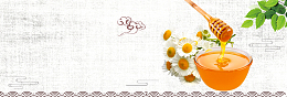 中国风蜂蜜养生美食电商banner
