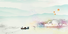 中国风醉江南梦如画背景素材