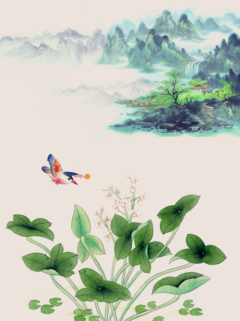 中国风国画海报背景