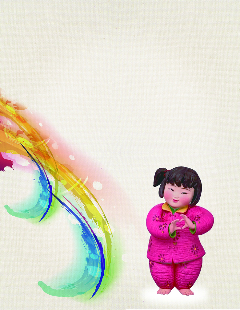 中国娃娃我的中国梦海报背景素材