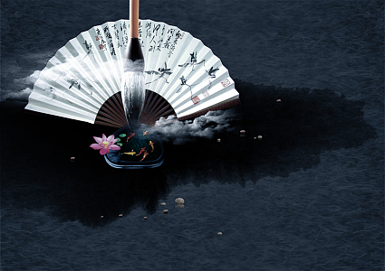 图扇子背景素材_图扇子背景图片下载_觅元素