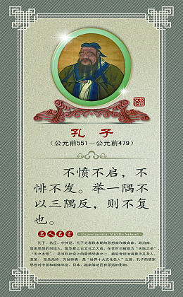 孔子名言学校走廊展会挂画背景