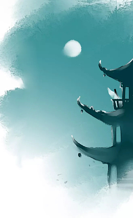 瞭望月亮的白衣诗人海报设计
