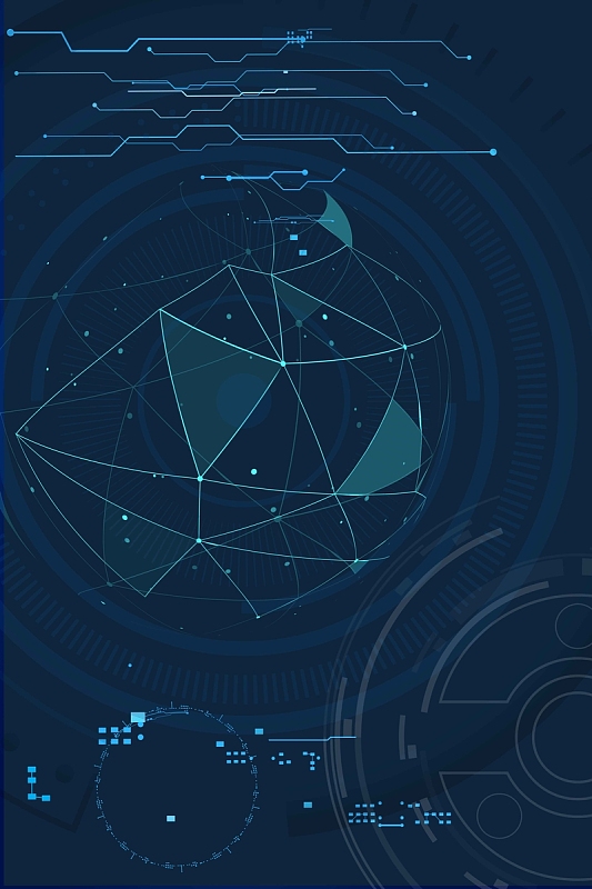 科技数据蓝色大气简约背景