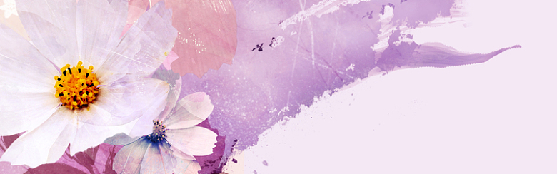 紫色墨迹花卉背景