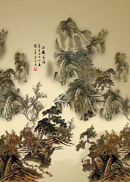 江山如画国画中国风