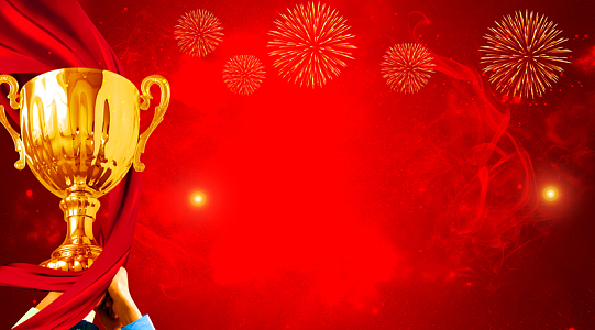 红色大气奖杯海报背景素材