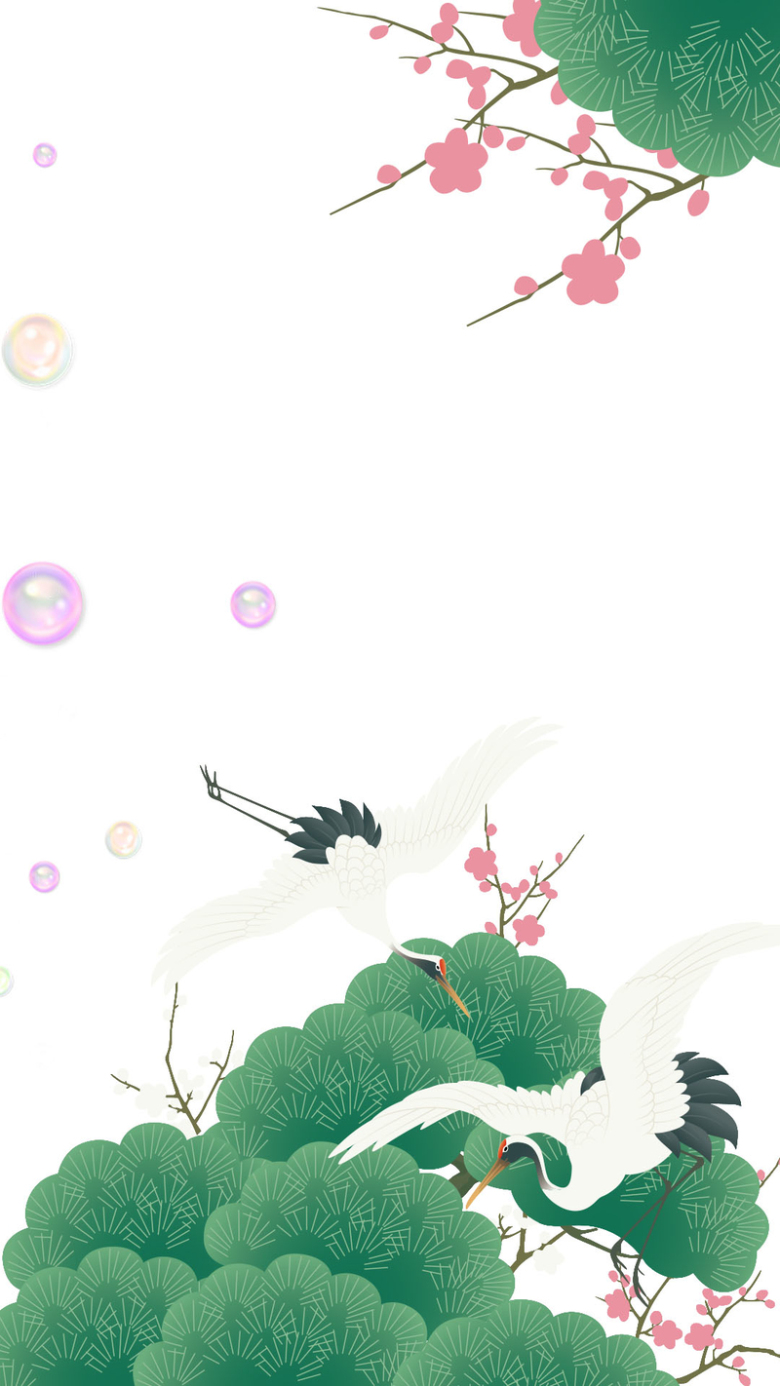 中国风简约手绘古风h5背景j