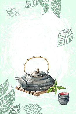 中国风茶道茶艺海报背景