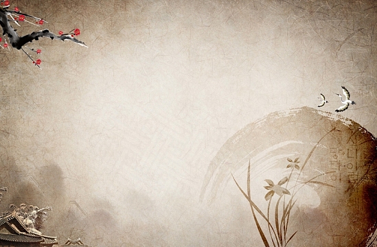 古风水墨风美食海报背景模板