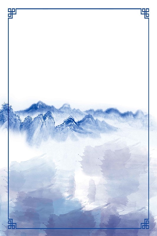 中国风青花瓷简约