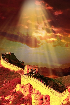 长城背景素材jpg过年过节元旦欢庆aijpg淘宝新春背景jpg节日红色海报