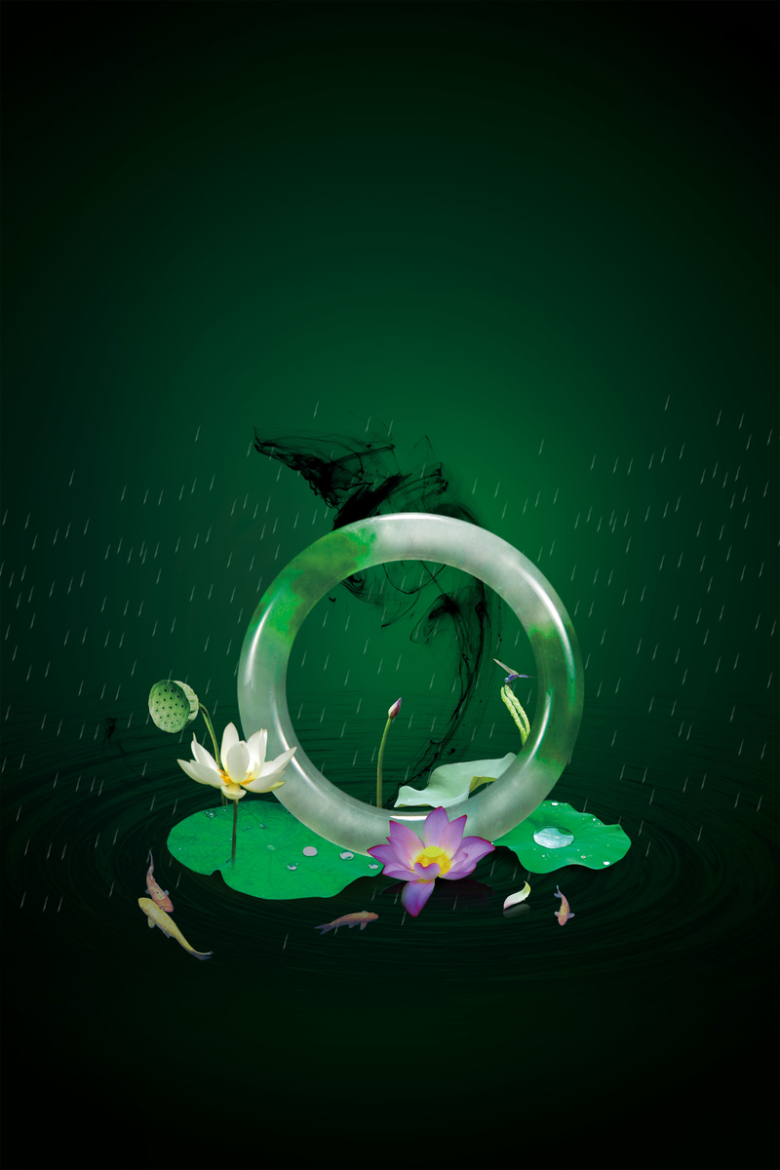 水墨中国风翡翠珠宝