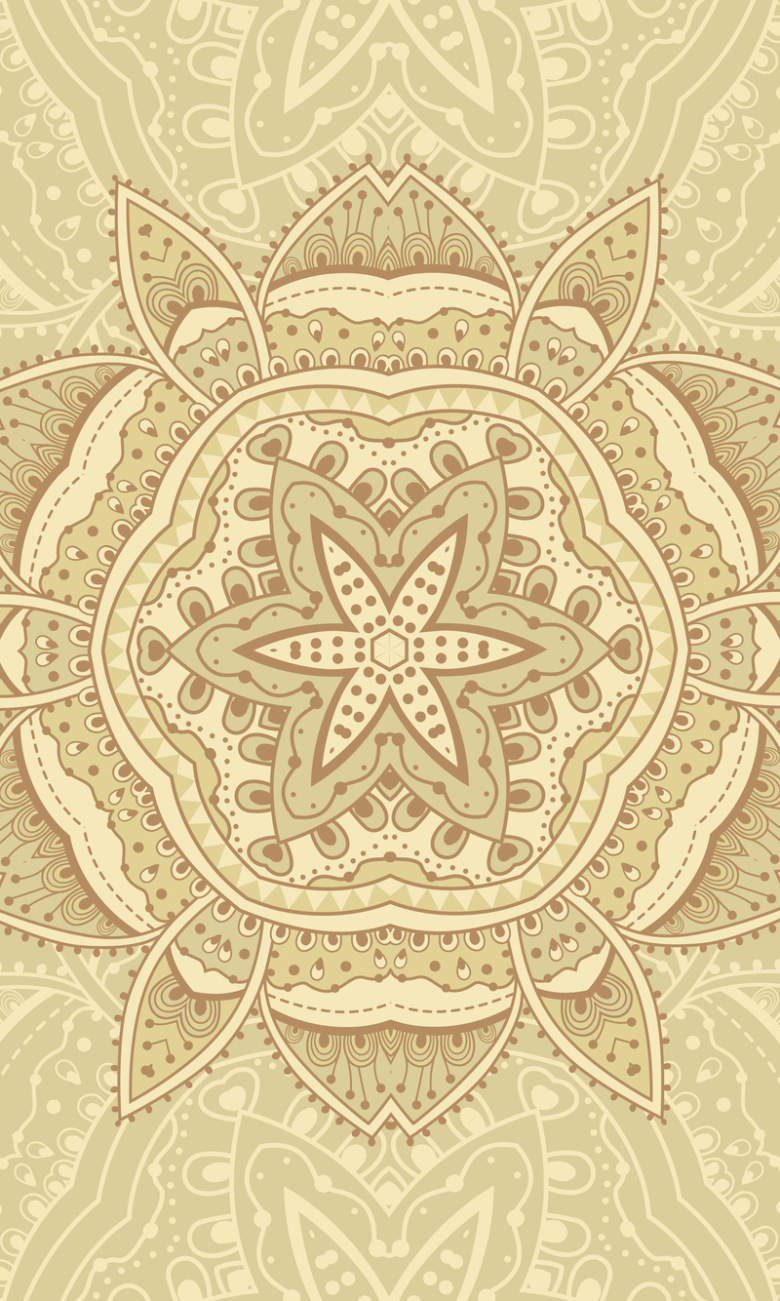 民族风花纹矢量卡片背景