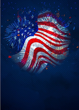 矢量创意潮流美国旗帜背景