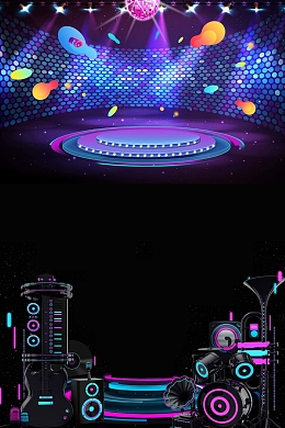 音乐节畅想青春海报背景素材