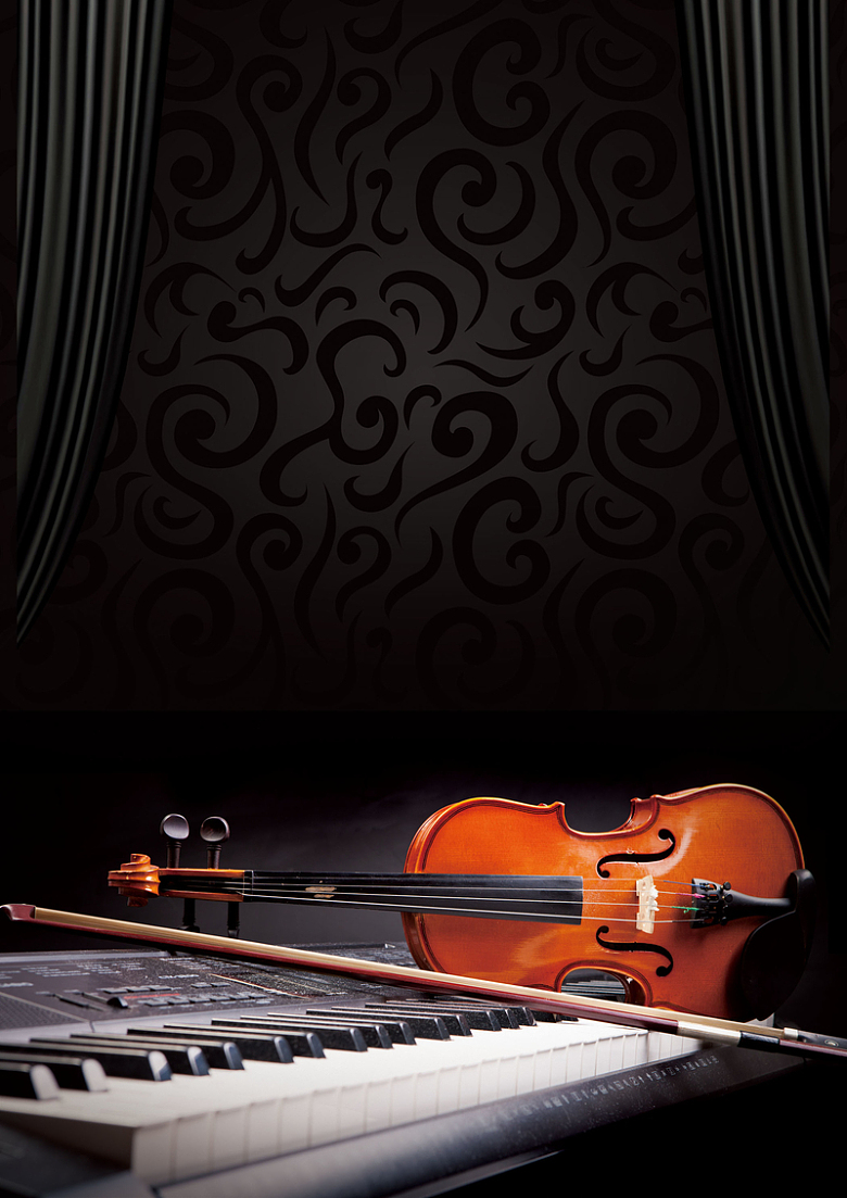 音乐小提琴培训海报背景素材