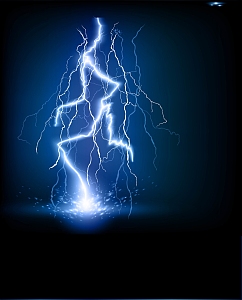 蓝色雷电海报背景