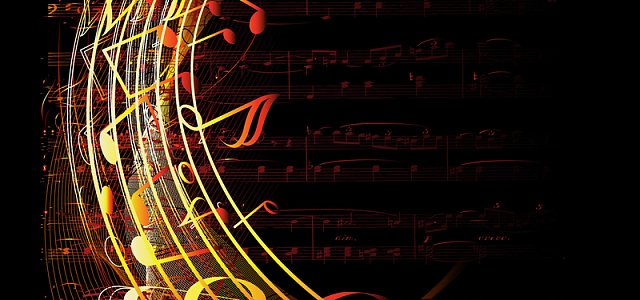 符号简约黄色音乐海报背景