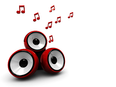 喇叭与音符音乐音乐家节目单背景素材