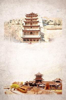 印象莫高窟敦煌旅游背景素材