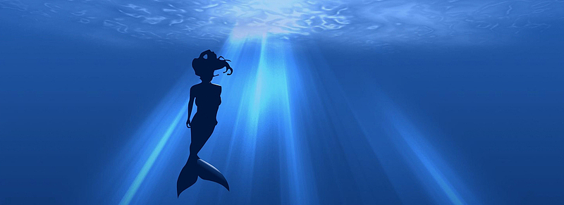 海里的美人鱼背景